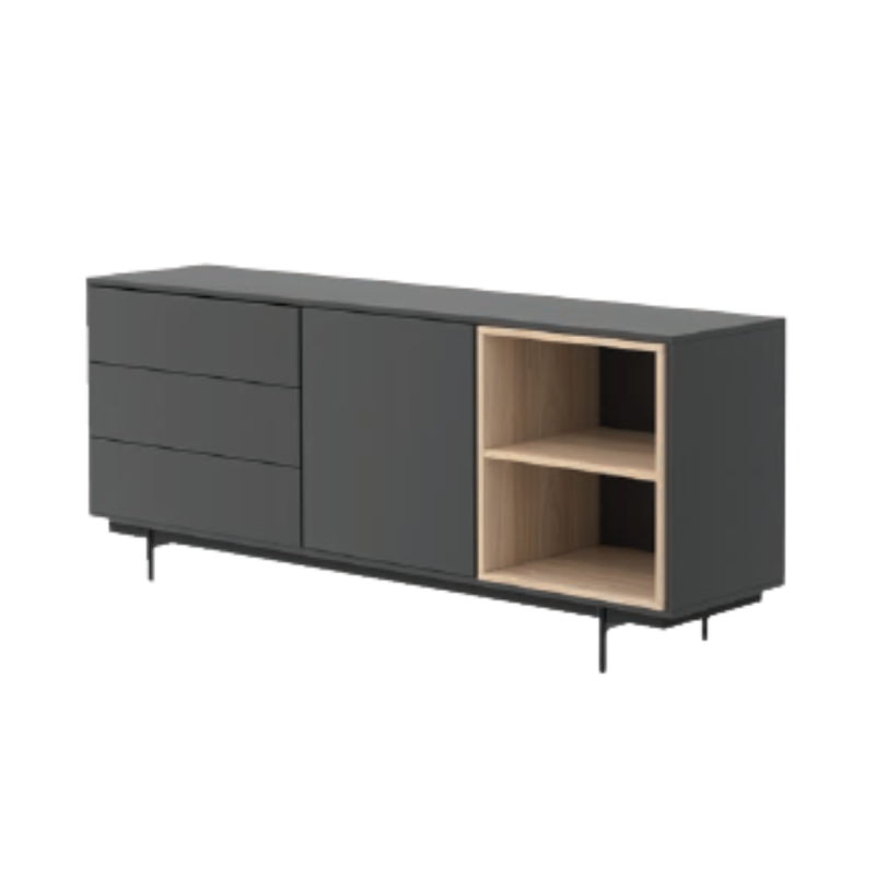 Aparador Malmo Dark Grey Carvalho